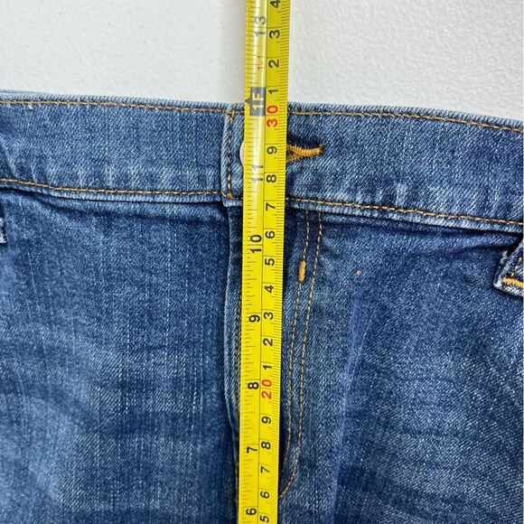 Old Navy Boyfriend Straight Cuffed Distressed Cropped Blue Denim Jeans Women 14 - Picture 10 of 12